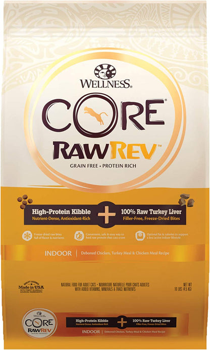 Wellness CORE Rawrev Grain-Free Indoor Recipe with Freeze-Dried Turkey Liver Dry Cat Food