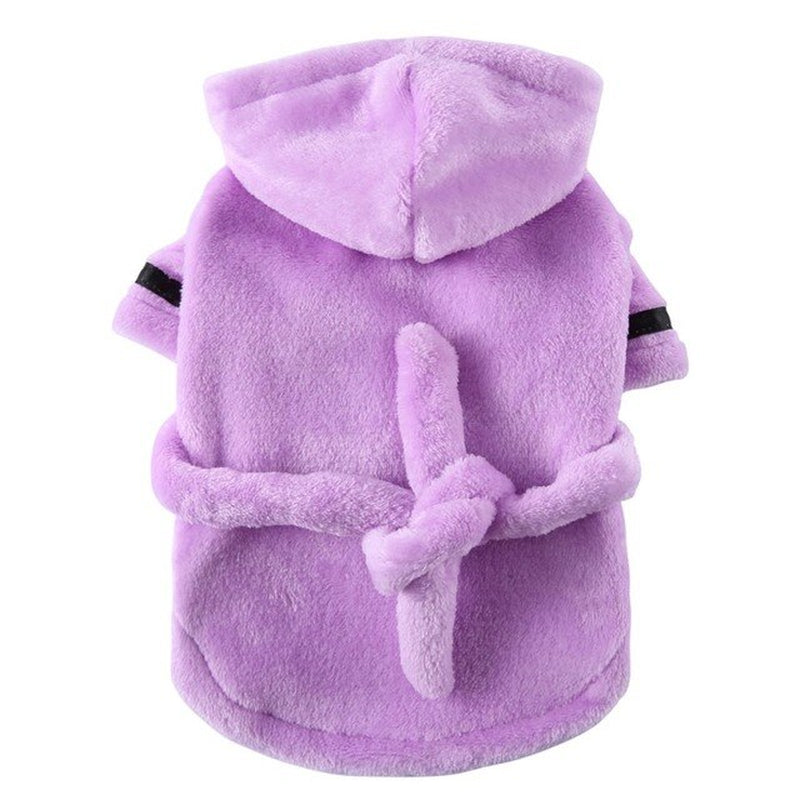 Pet Dog Towel Pajama with Hood Thickened Luxury Soft Cotton Hooded Bathrobe Quick Drying and Super Absorbent Dog Bath Towel